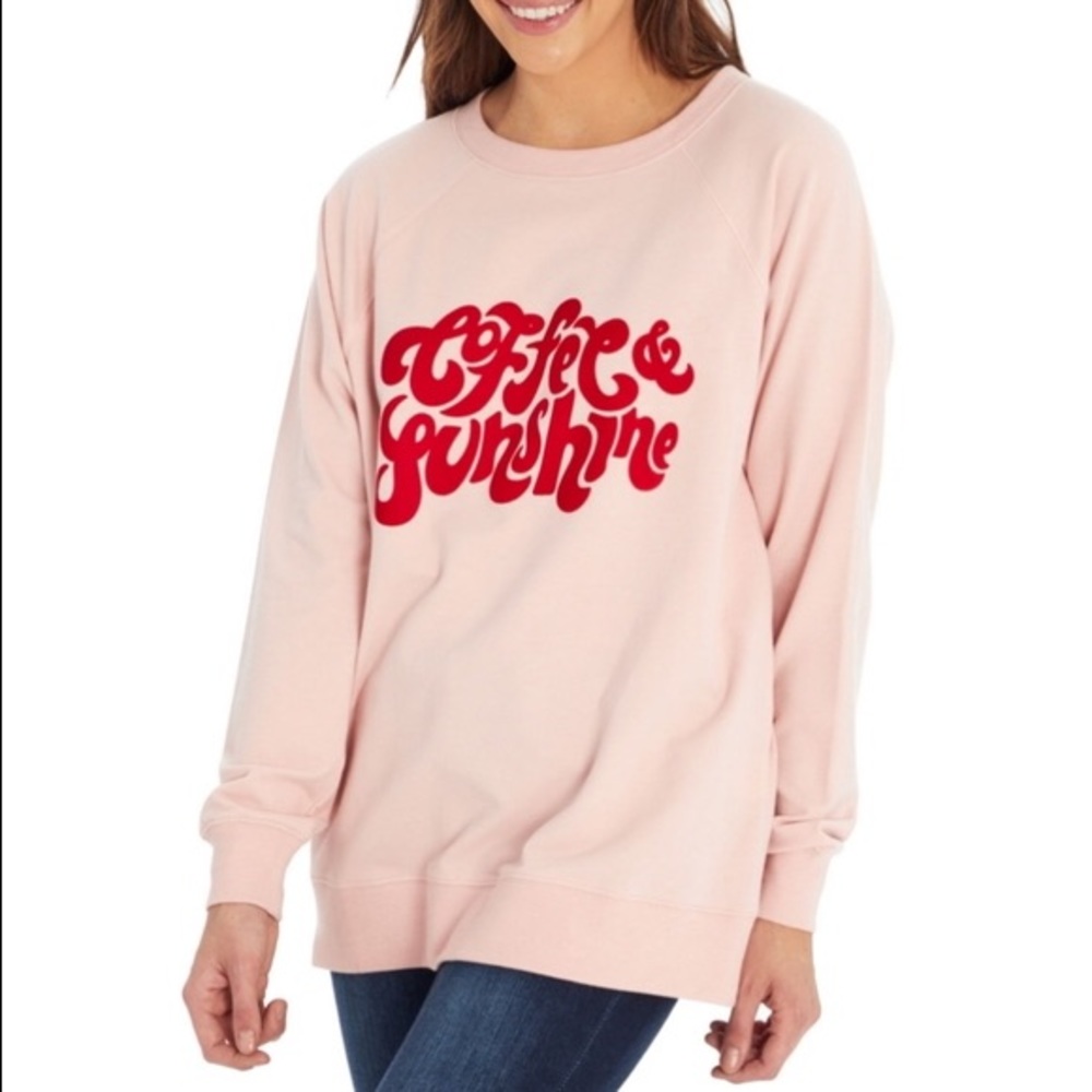 NWOT Wildfox Oversized Coffee &Sunshine Sweatshirt